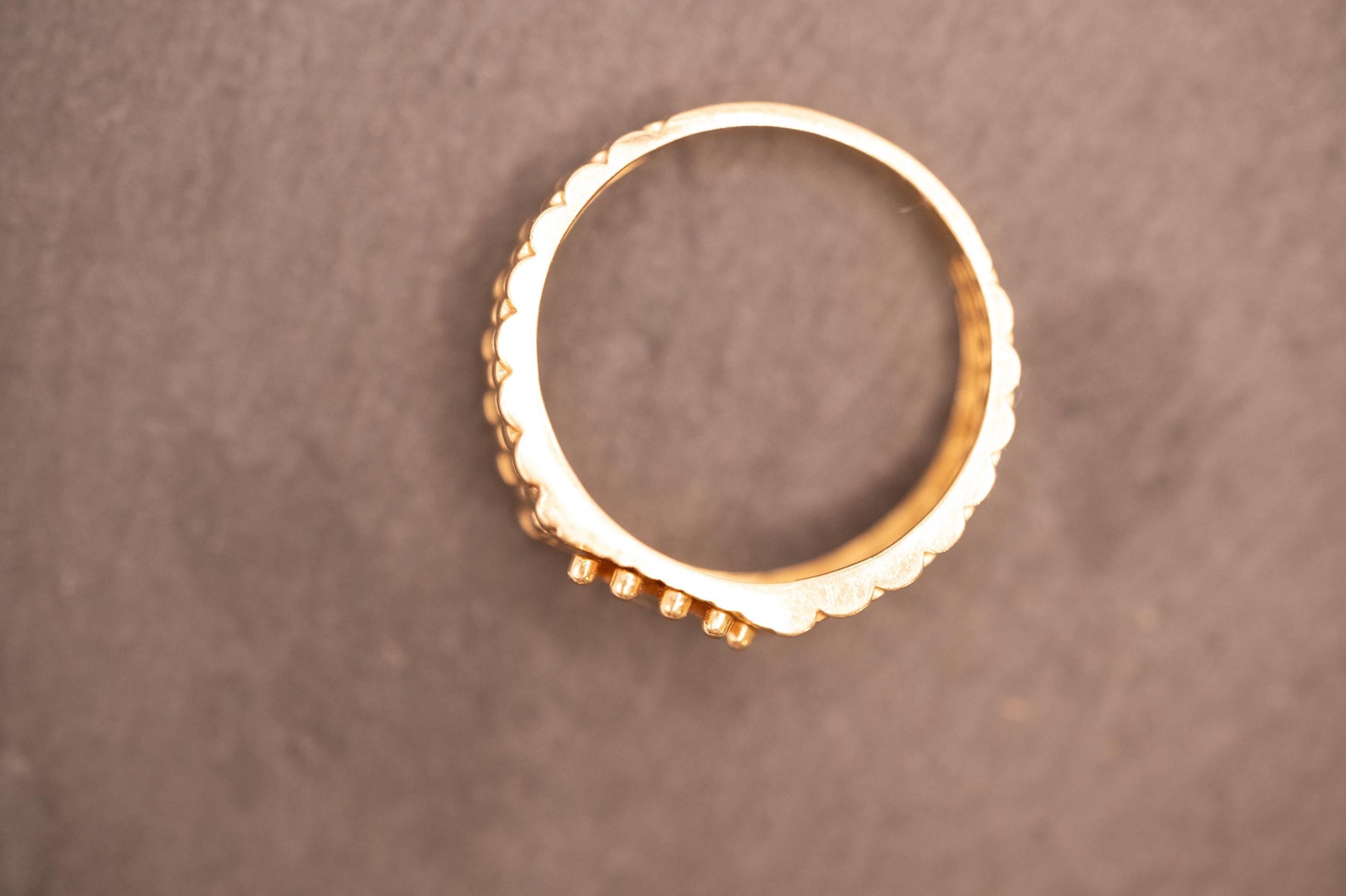 Vintage 18ct Gold Rolex Style Ring Chunky Signet Band - Size UK R /US 9