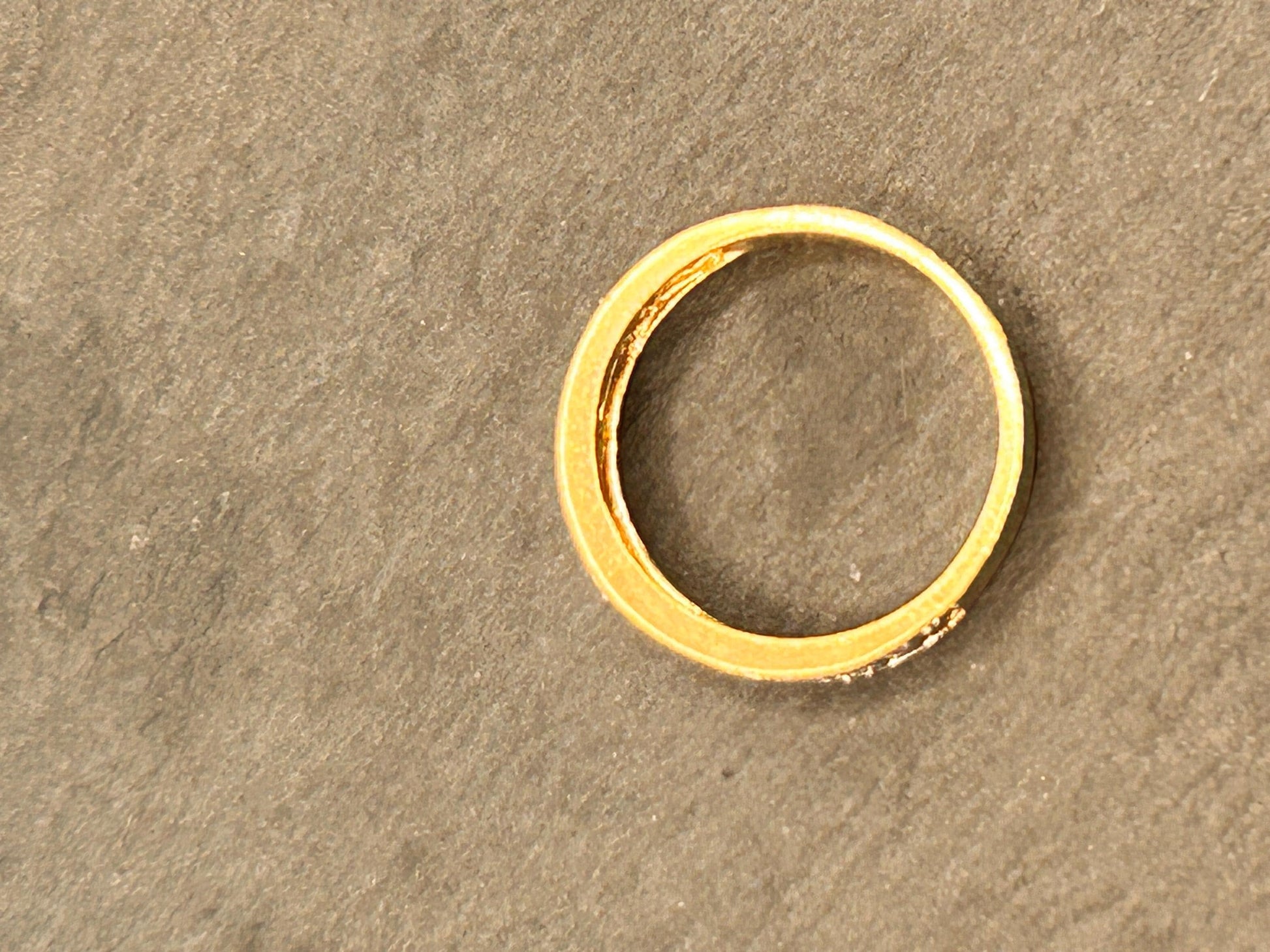 Vintage 9ct Cladagh Heart Ring yellow and white gold Diamond 9ct Gold with inscription. Ring Size N / US 7