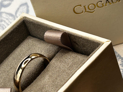 Pre-Loved Clogau Cariad 9ct Doughnut / Donut Gold Wedding Band 4.5mm Wide Size UK - S 1/2 / US- 9.5 Welsh Gold