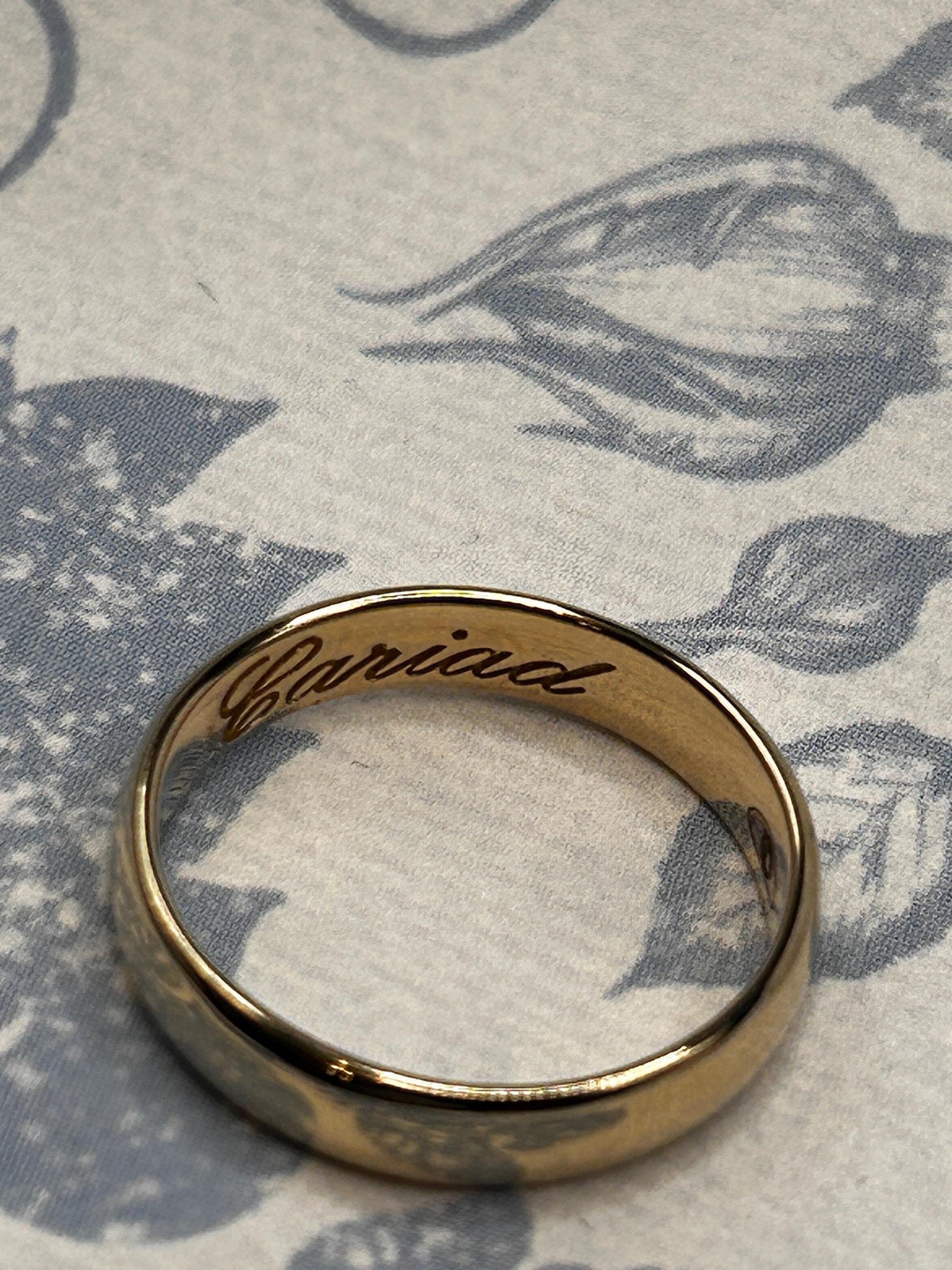 Pre-Loved Clogau Cariad 9ct Doughnut / Donut Gold Wedding Band 4.5mm Wide Size UK - S 1/2 / US- 9.5 Welsh Gold