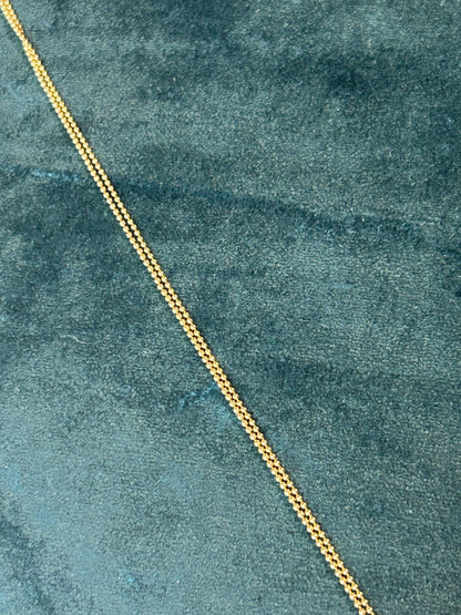 Vintage 18ct beaded chain 18" - Fine Chain for Pendant 18k Yellow Gold Fancy Chain