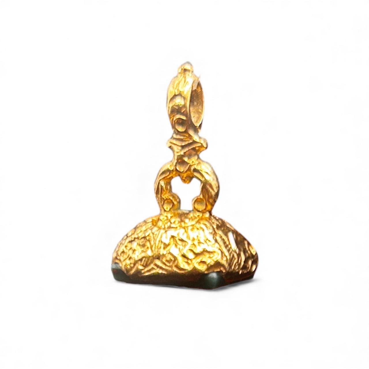 Early 20th Century 1920s I Miss You' Lovers Fob 9ct Gold Pendant