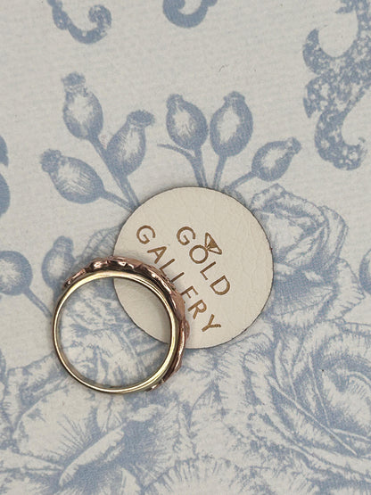 Clogau Tree of Life Band with Rose and Yellow Gold and Diamonds UK Size M 1/2 US: 6.5