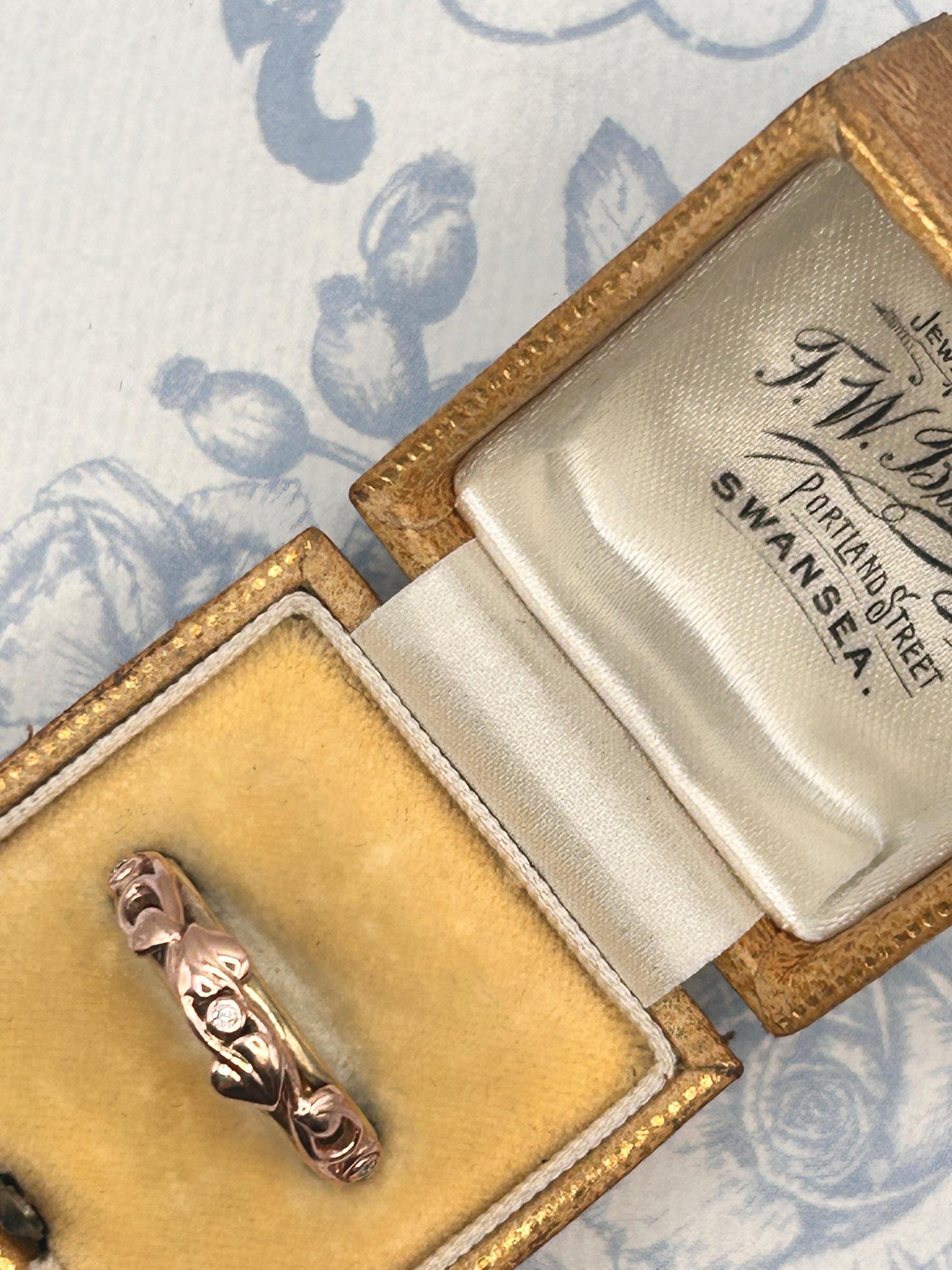 Clogau Tree of Life Band with Rose and Yellow Gold and Diamonds UK Size M 1/2 US: 6.5