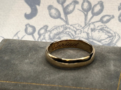 Pre-Loved Clogau Cariad 9ct Doughnut / Donut Gold Wedding Band 4.5mm Wide Size UK - S 1/2 / US- 9.5 Welsh Gold