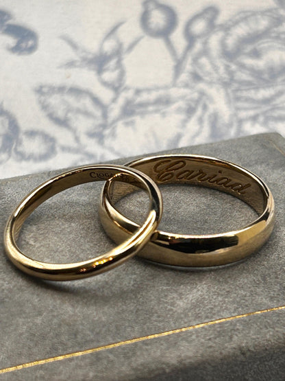 Pre-Loved Clogau Cariad 9ct Doughnut / Donut Gold Wedding Band 4.5mm Wide Size UK - S 1/2 / US- 9.5 Welsh Gold