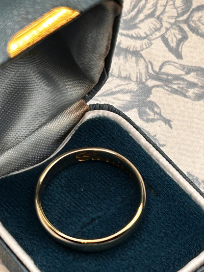 Pre-Loved Clogau Cariad 9ct Doughnut / Donut Gold Wedding Band 4.5mm Wide Size UK - S 1/2 / US- 9.5 Welsh Gold