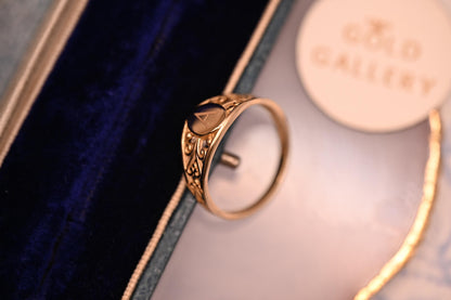 Vintage 14ct Gold Signet Ring Initial 'A' - Size N / US 7 Heirloom jewelry