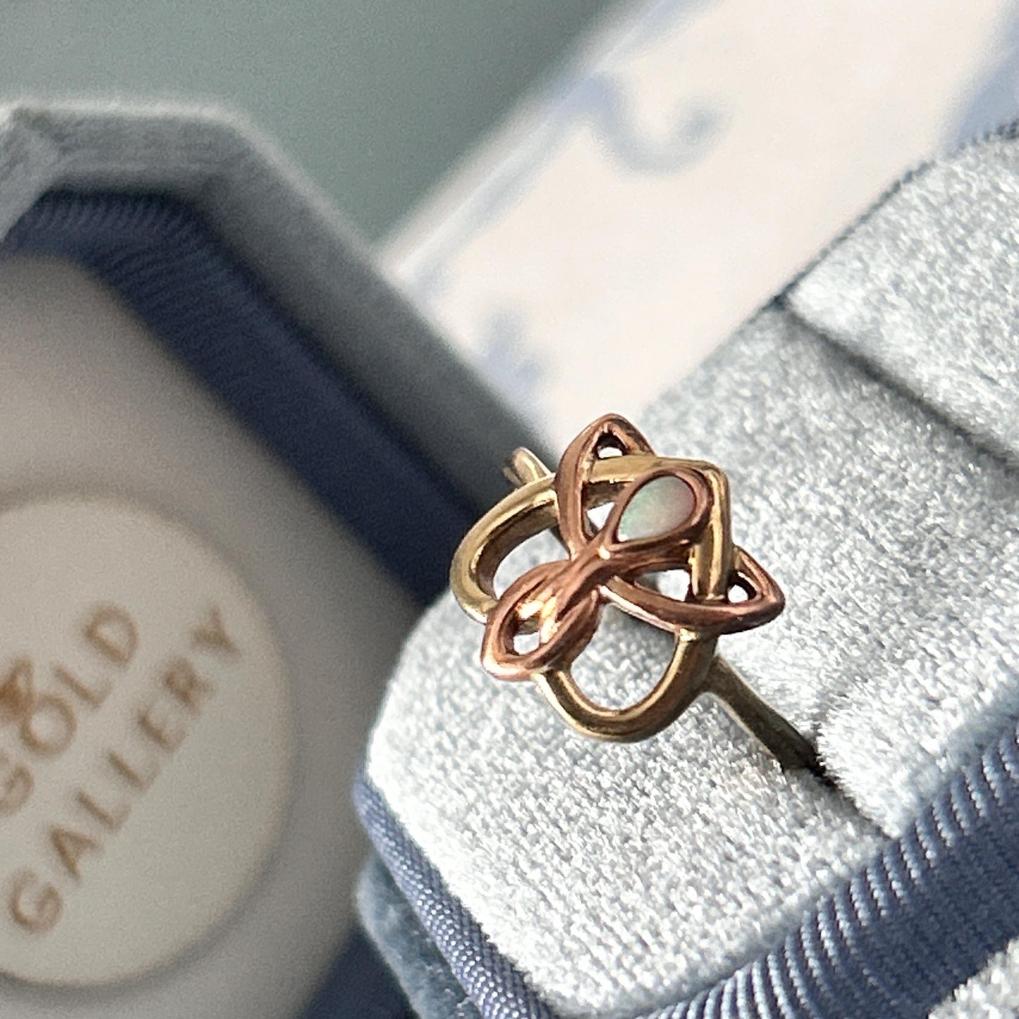 Vintage Clogau 9ct Gold Opal Ring UK K - US 5.5 / Unusual Welsh Gold Ring Heirloom