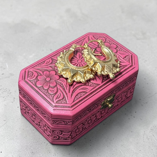 Vintage Mid-Century 9ct Gold Gypsy Creole Earrings Medium - UnoAErre Italian Jewellery