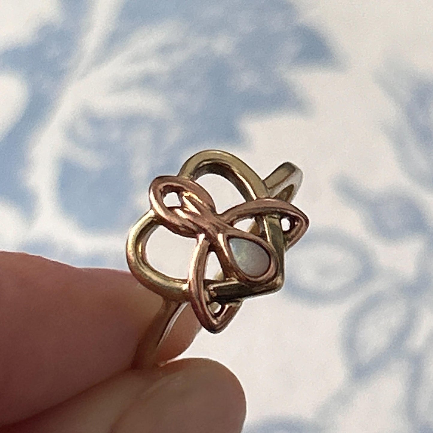 Vintage Clogau 9ct Gold Opal Ring UK K - US 5.5 / Unusual Welsh Gold Ring Heirloom
