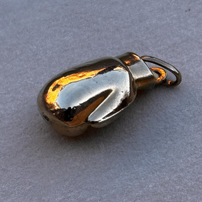 Vintage Boxing Glove Charm 9ct Gold Italian Maker UnoAEerre - Bracelet/ Pendant
