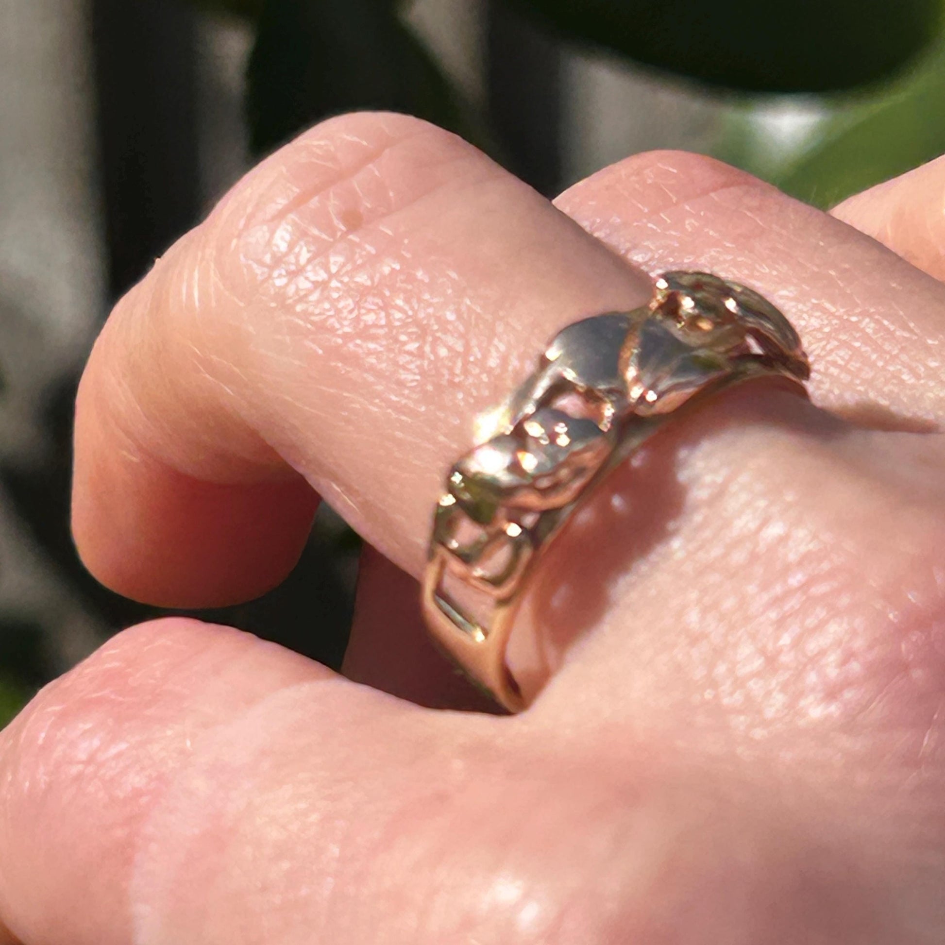 Vintage Early Edition Clogau Tree of Life Ring UK P / US 8 Rose and Yellow 9ct Gold - Welsh Celtic Jewelry