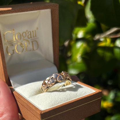 Vintage Early Edition Clogau Tree of Life Ring UK P / US 8 Rose and Yellow 9ct Gold - Welsh Celtic Jewelry