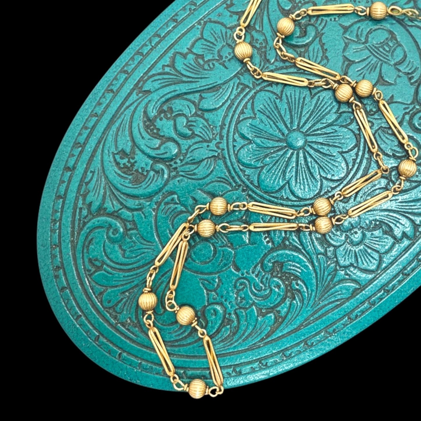 Vintage Fancy Chain 9ct Gold - Mixed Link 18" chain 1980s