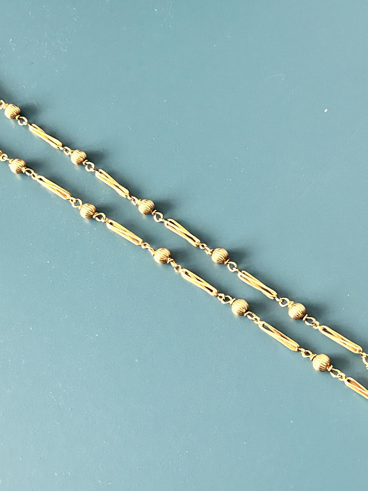 Vintage Fancy Chain 9ct Gold - Mixed Link 18" chain 1980s