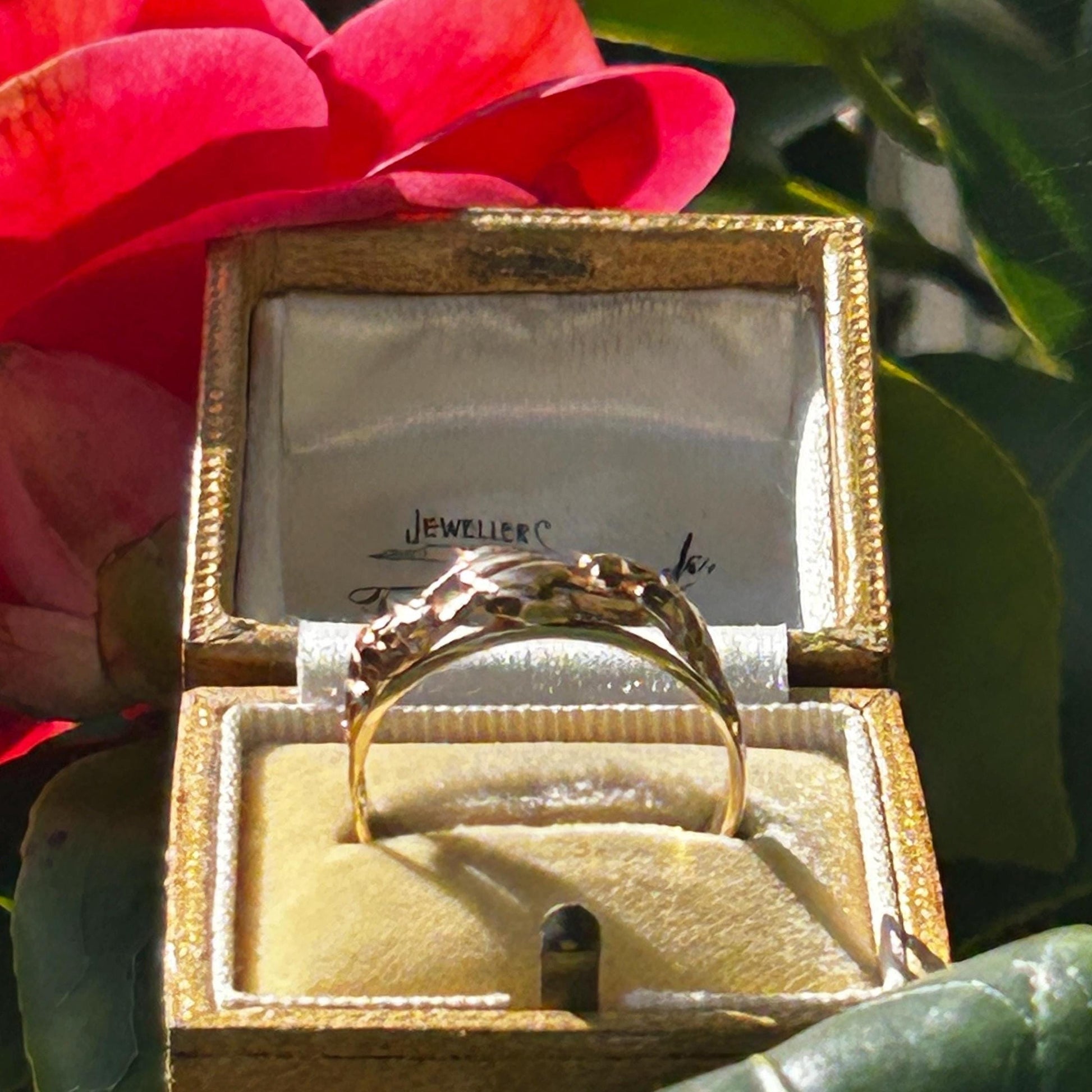 Vintage Early Edition Clogau Tree of Life Ring UK P / US 8 Rose and Yellow 9ct Gold - Welsh Celtic Jewelry