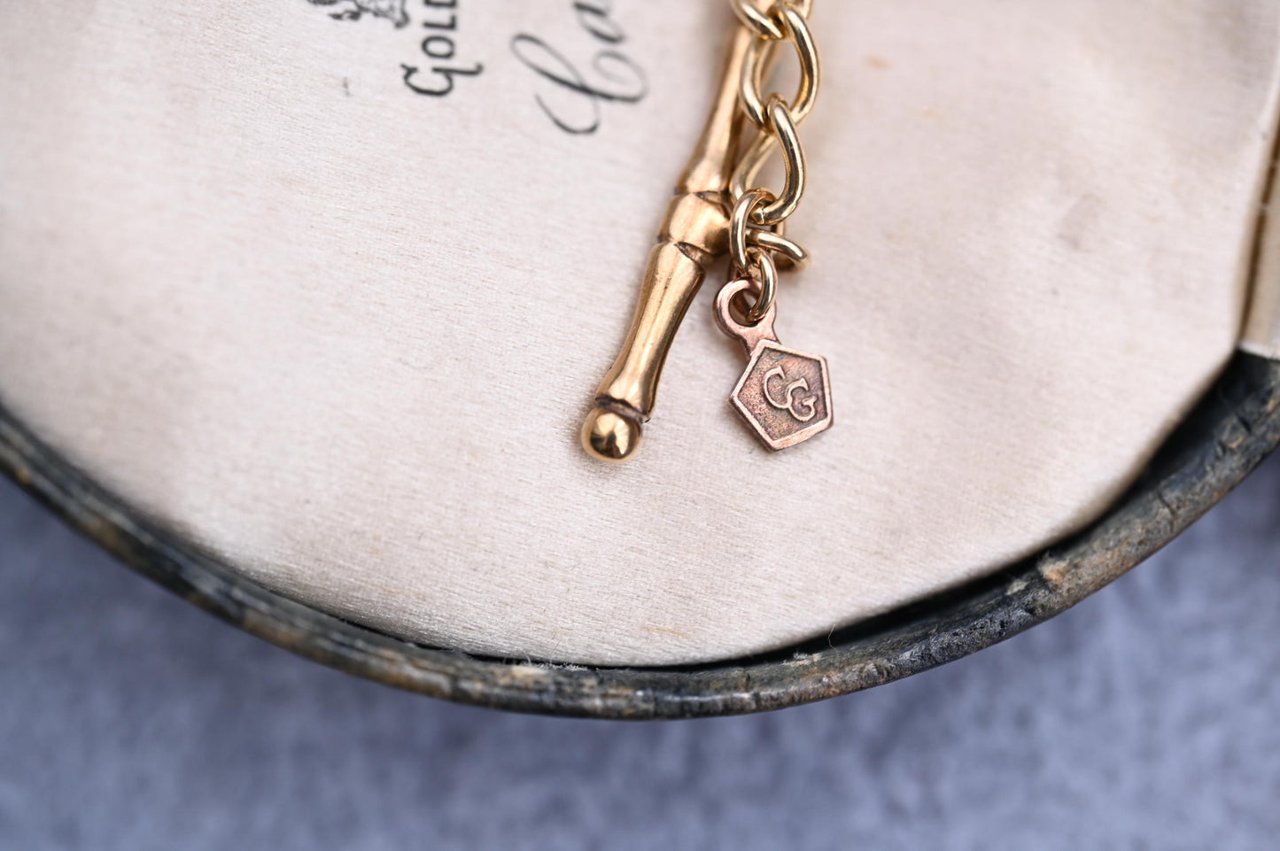 Vintage Clogau Charm Bracelet in 9ct Gold with 4 Charms 7" - Welsh Gold