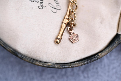 Vintage Clogau Charm Bracelet in 9ct Gold with 4 Charms 7" - Welsh Gold