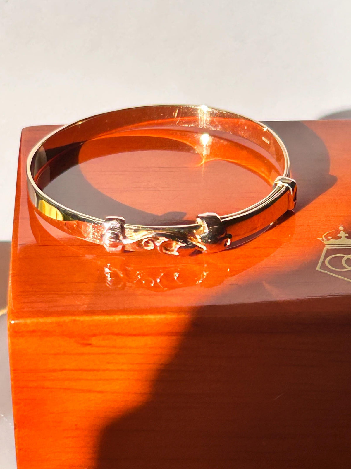 Vintage Clogau 9ct Gold Baby Bangle Expanding Tree of Life with Diamond - Christening Jewelry, Baby Shower Gift