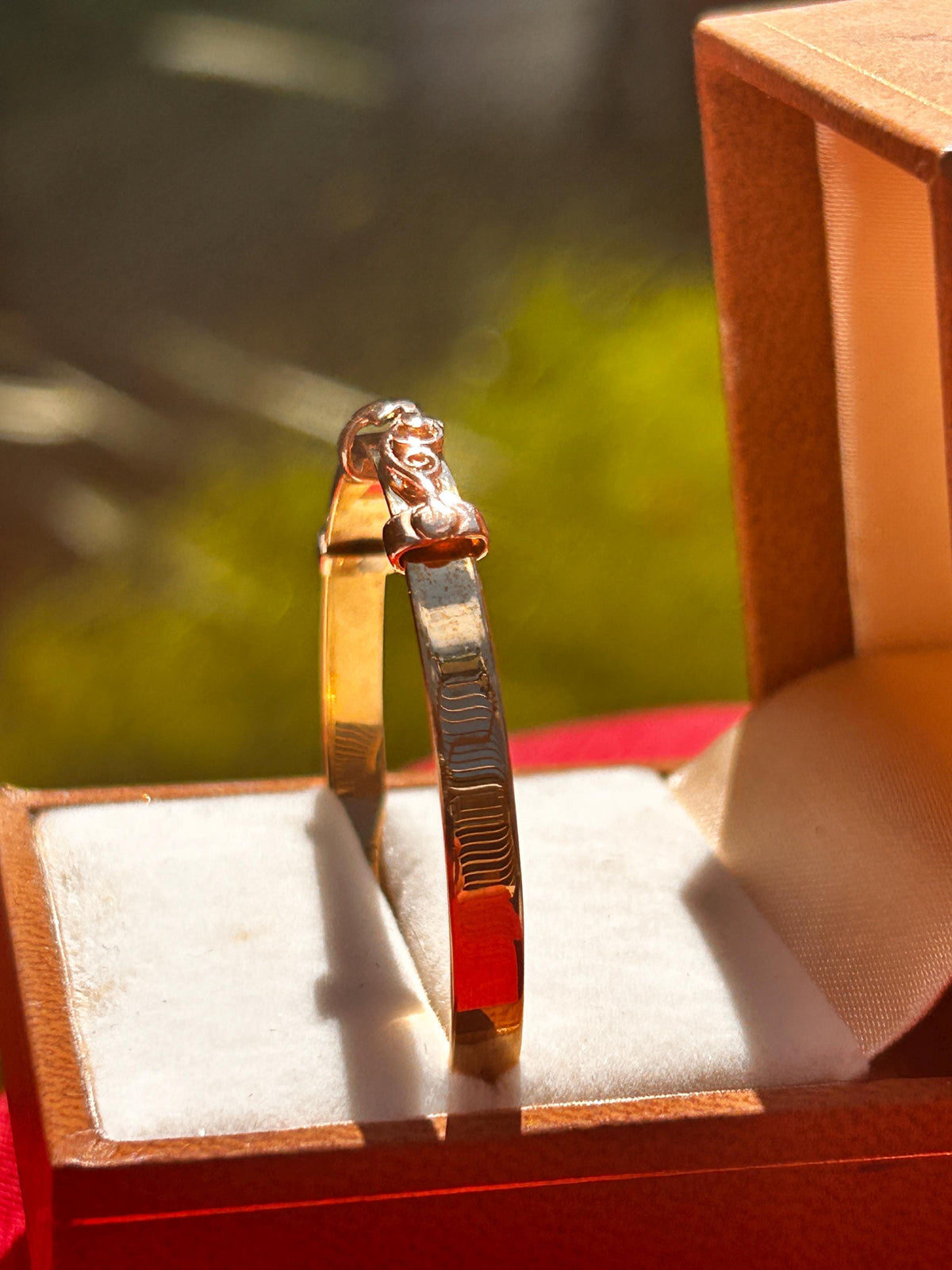 Vintage Clogau 9ct Gold Baby Bangle Expanding Tree of Life with Diamond - Christening Jewelry, Baby Shower Gift