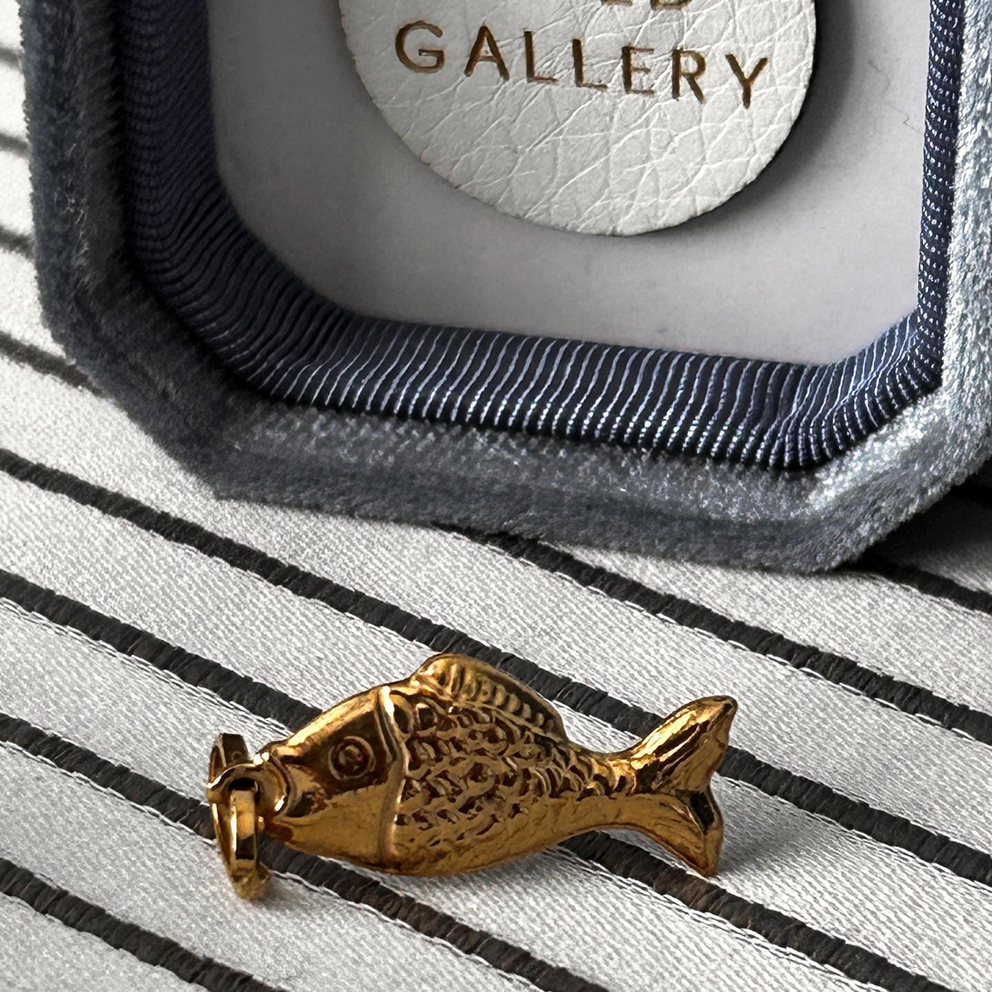Vintage 18ct Fish Charm - Good Luck Jewellery.