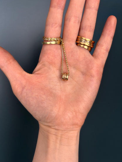 Vintage Clogau 9ct Gold Spacer Pendant Barrel Bead Charm Tree of Life Yellow and Rose Gold