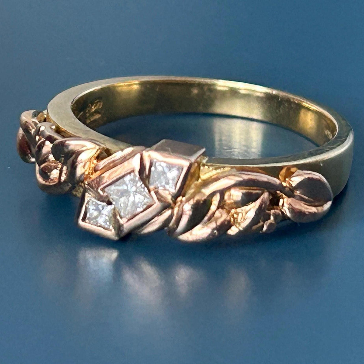 Vintage Clogau Rare Limited Edition 18ct Yellow Gold Diamond 0.30 Carat Ring UK N/ US 7