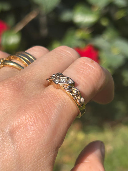 Vintage Clogau Rare Limited Edition 18ct Yellow Gold Diamond 0.30 Carat Ring UK N/ US 7