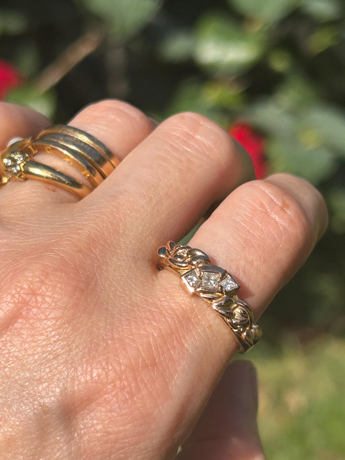 Vintage Clogau Rare Limited Edition 18ct Yellow Gold Diamond 0.30 Carat Ring UK N/ US 7