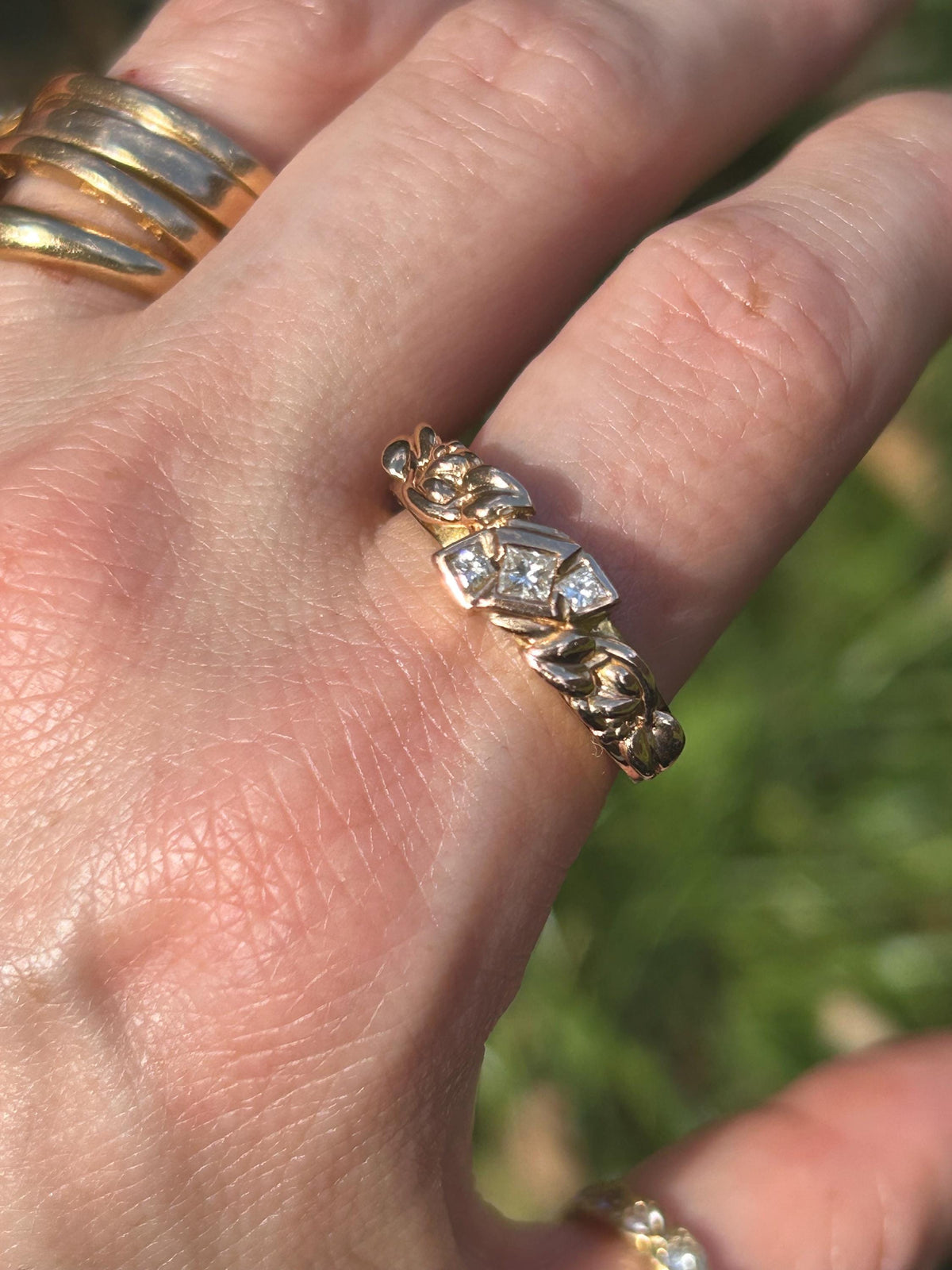 Vintage Clogau Rare Limited Edition 18ct Yellow Gold Diamond 0.30 Carat Ring UK N/ US 7