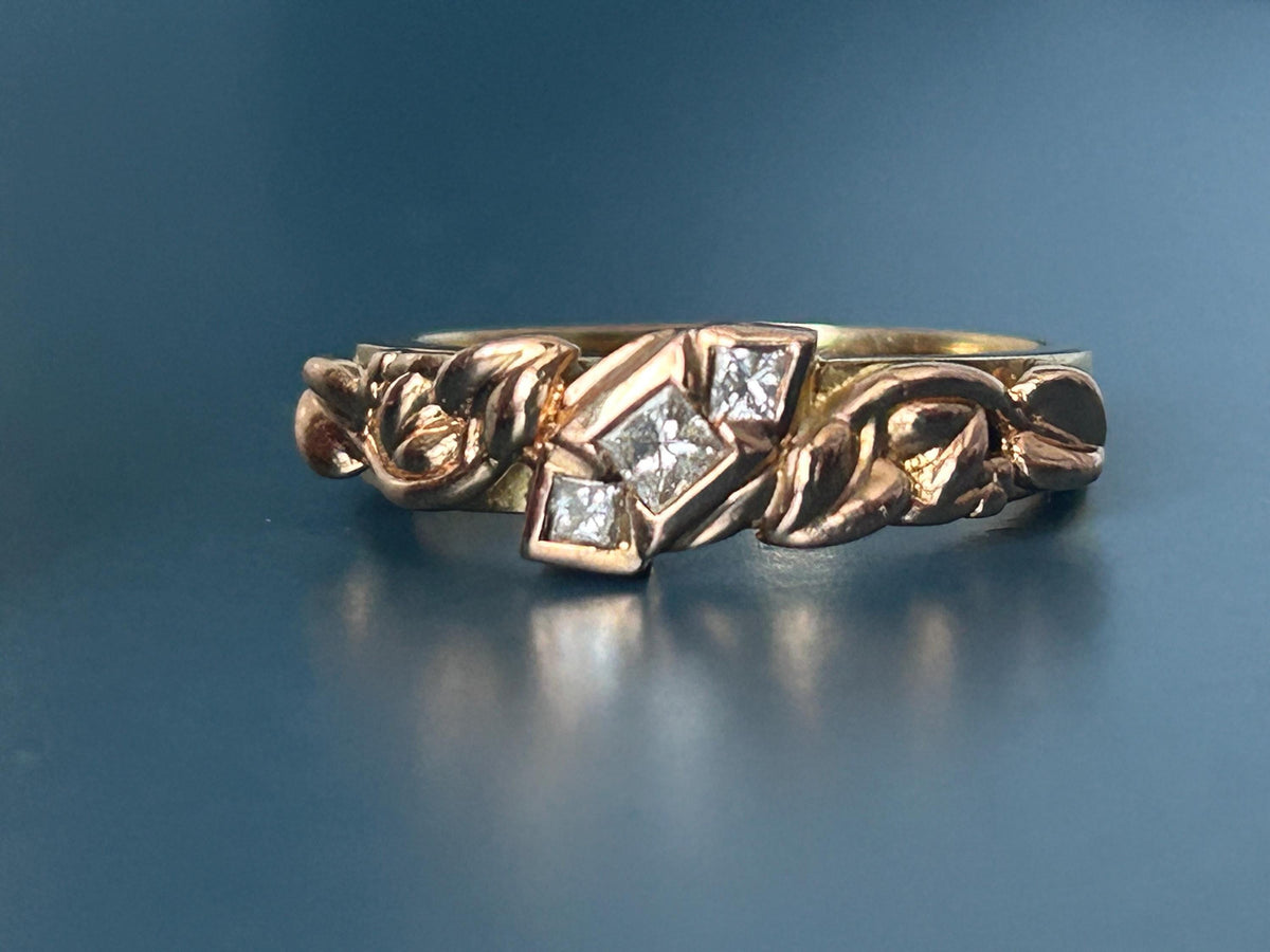 Vintage Clogau Rare Limited Edition 18ct Yellow Gold Diamond 0.30 Carat Ring UK N/ US 7