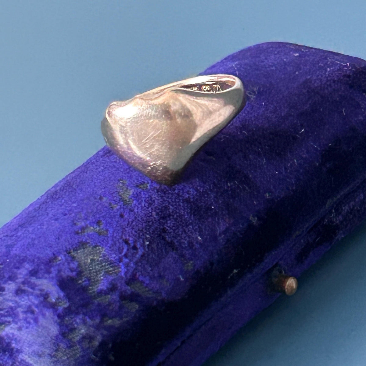 Antique 1920 9ct Rose Gold Solid Shield Ring UK N US 7