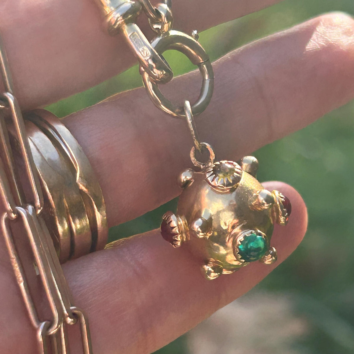 Mid-Century 18ct Sputnik Charm Multi Gems - Vintage Jewellery