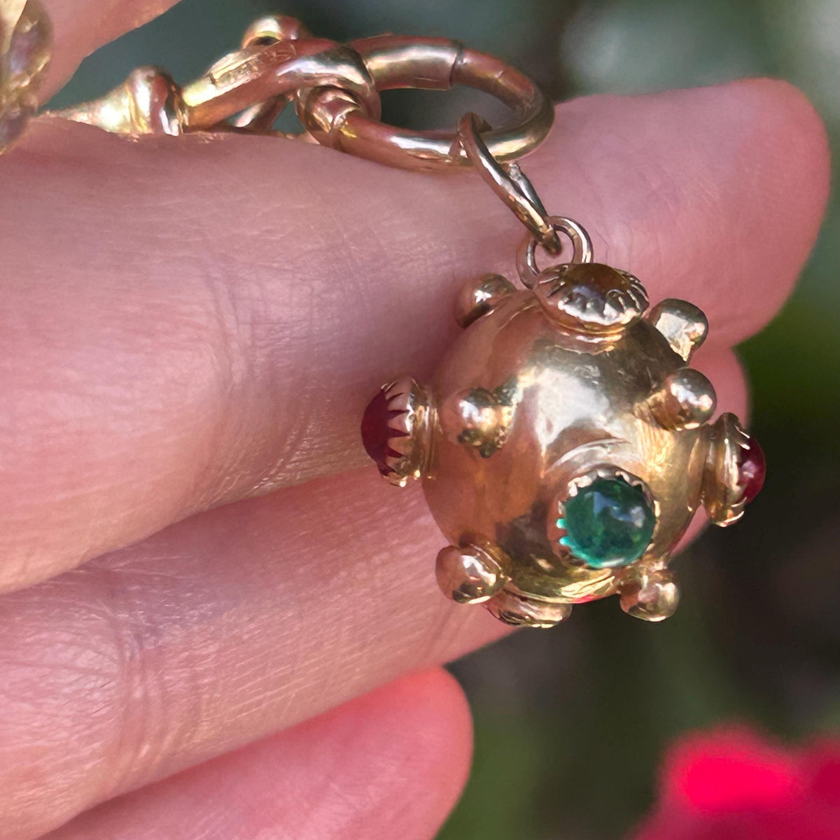 Mid-Century 18ct Sputnik Charm Multi Gems - Vintage Jewellery