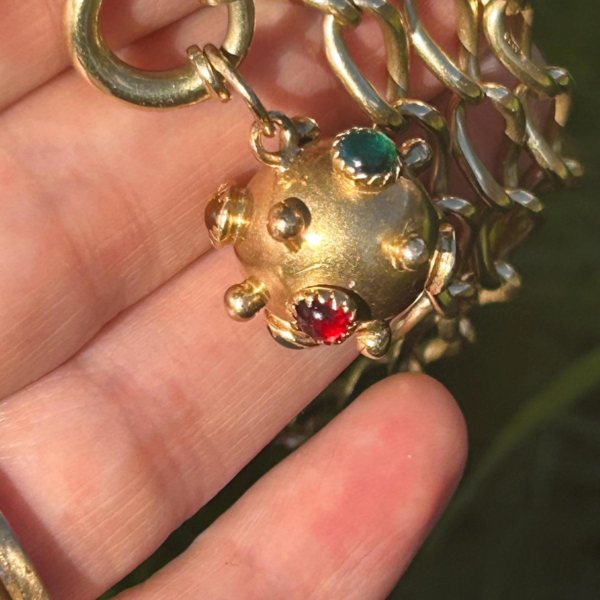 Mid-Century 18ct Sputnik Charm Multi Gems - Vintage Jewellery