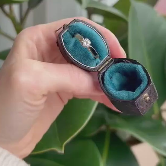 Vintage 9ct Yellow Gold Classic Solitaire Engagement Promise ring with Natural Diamond, 0.15ct Solitaire, England Assayed UK M US 6.5